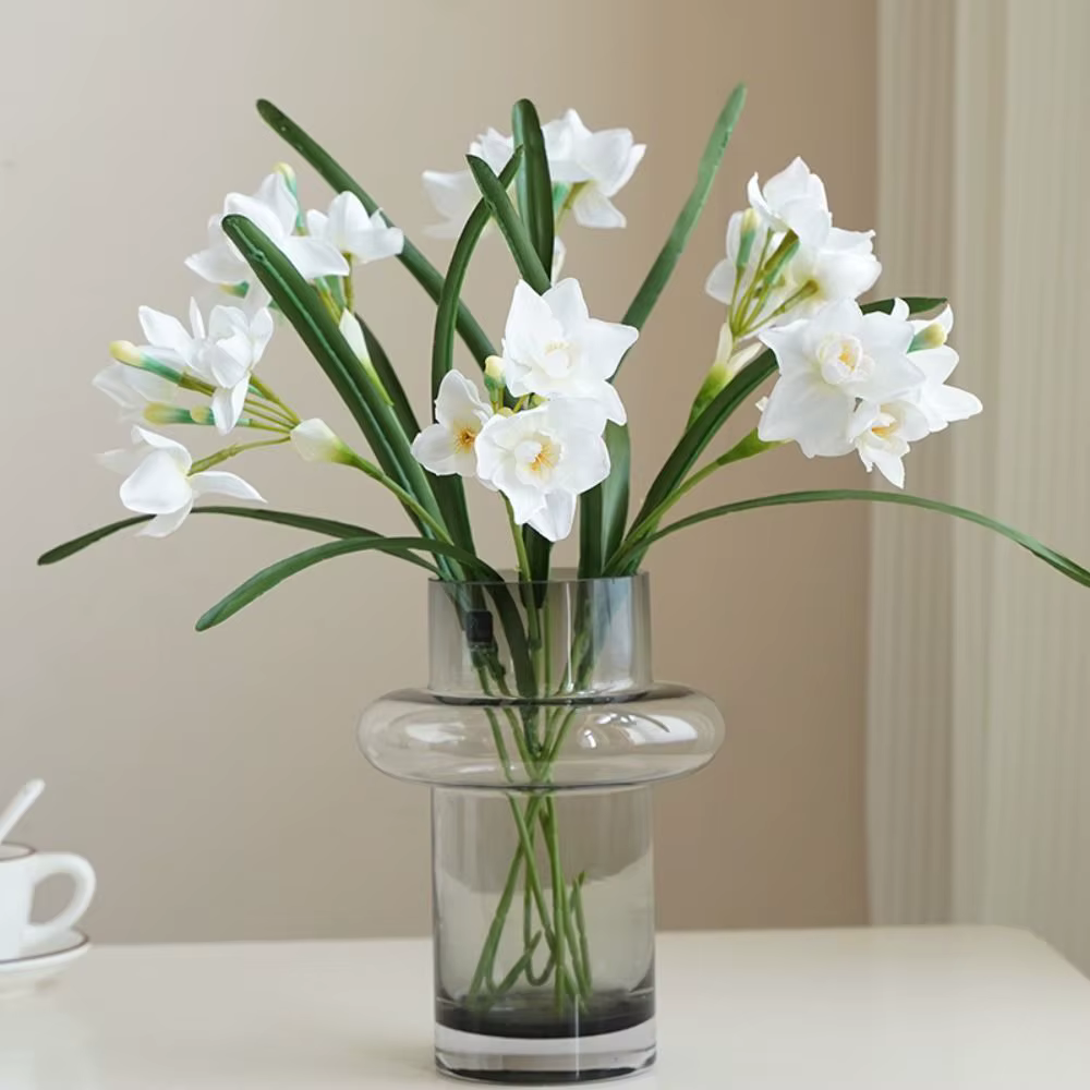 Fleurs de narcisse artificielles au toucher réel, bouquet de mariée réaliste, fausse fleur de jonqui