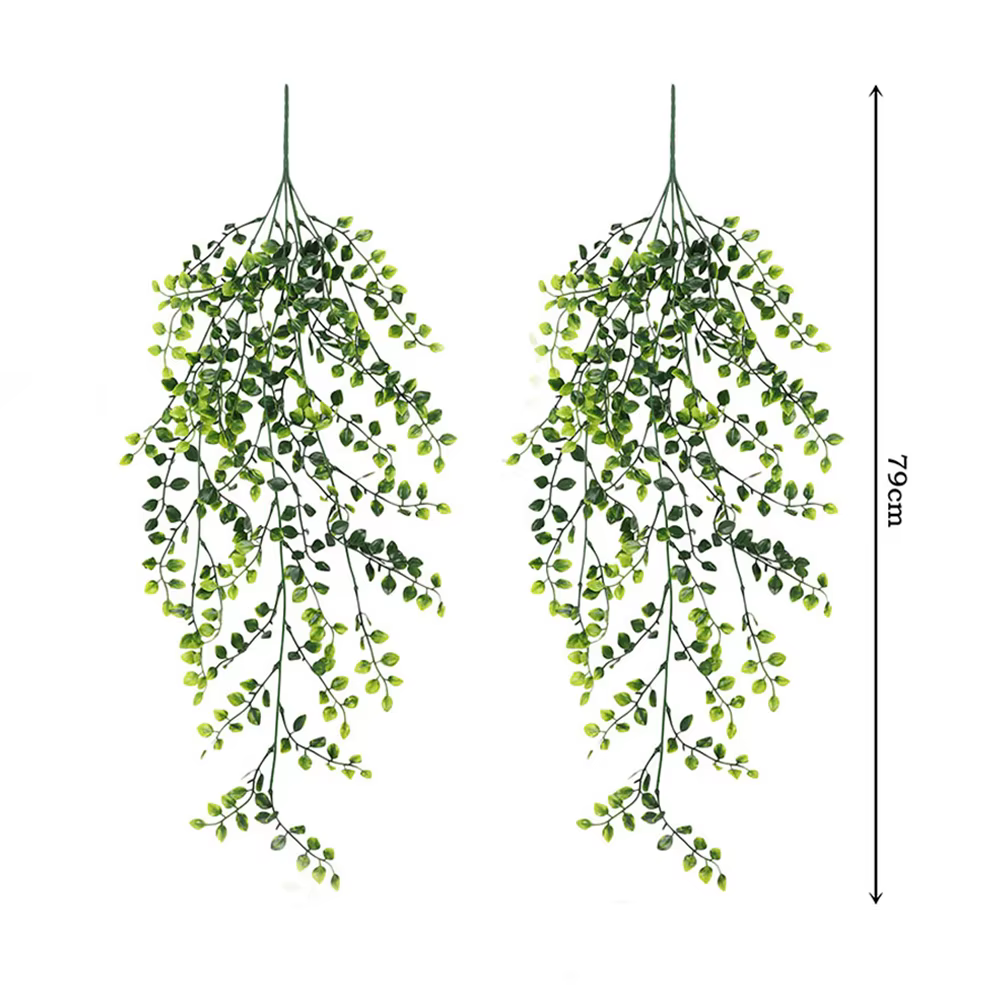 Plantes artificielles Monstera, 2 pièces, guirlande suspendue verte pour décoration murale, maison, 