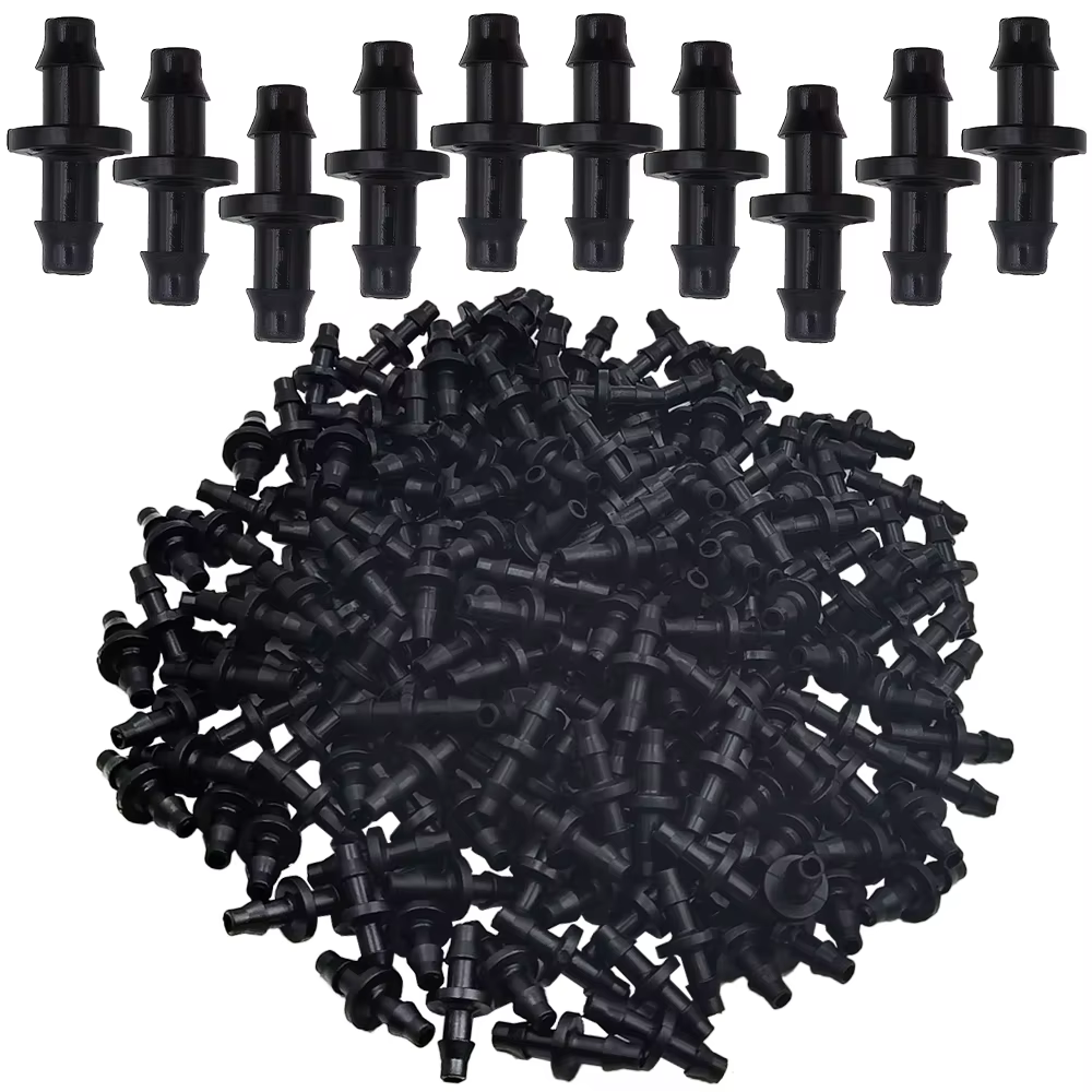 20/50/100 pièces 1/4 ''accouplement barbelé pour tube de tuyau 4/7mm Micro débit goutte à goutte Irr
