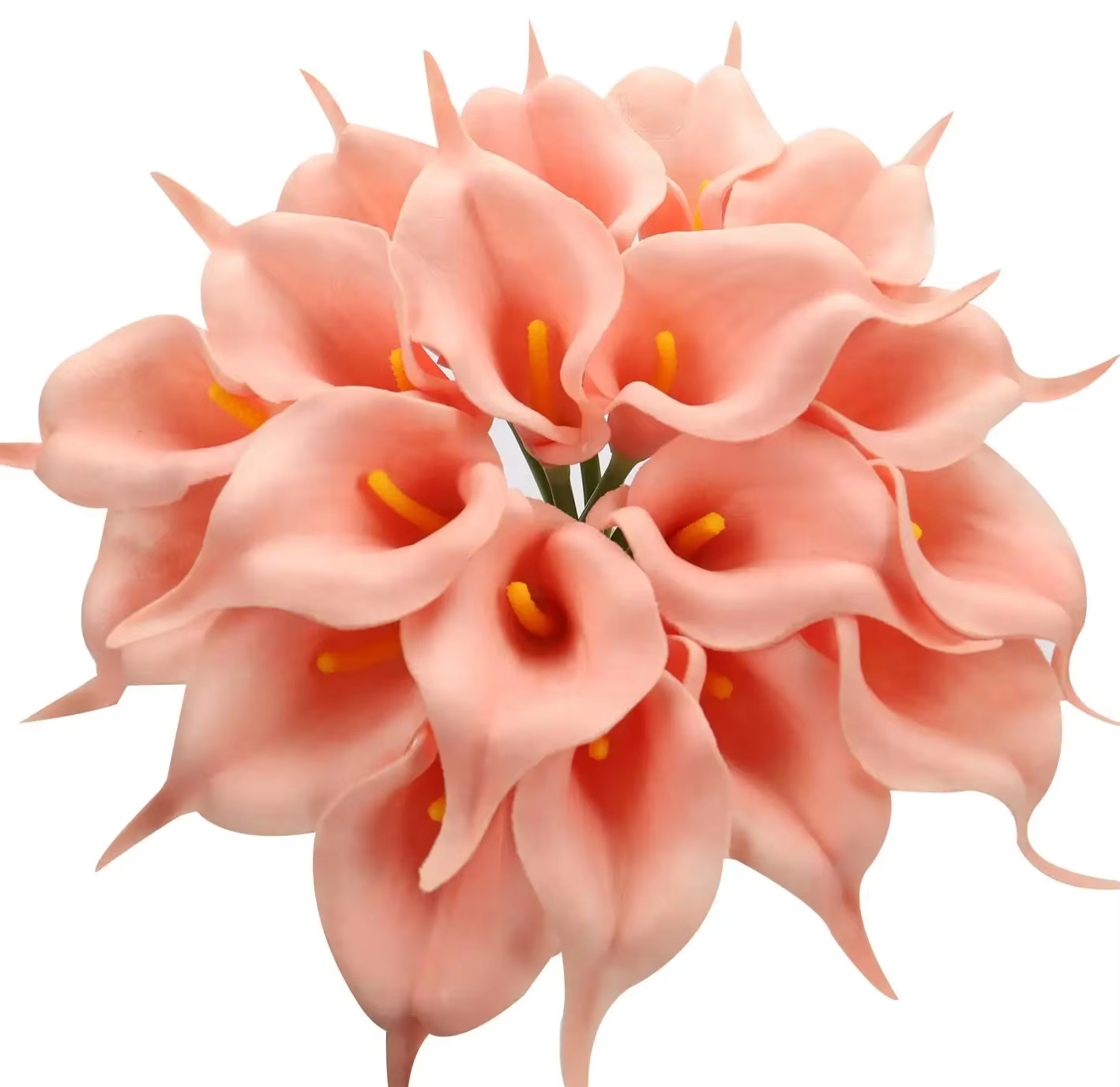 Fleurs Artificielles de Lys Calla Blanc pour Patients, Bouquet de Mariage, Vraie Touche, PU, Fausse 