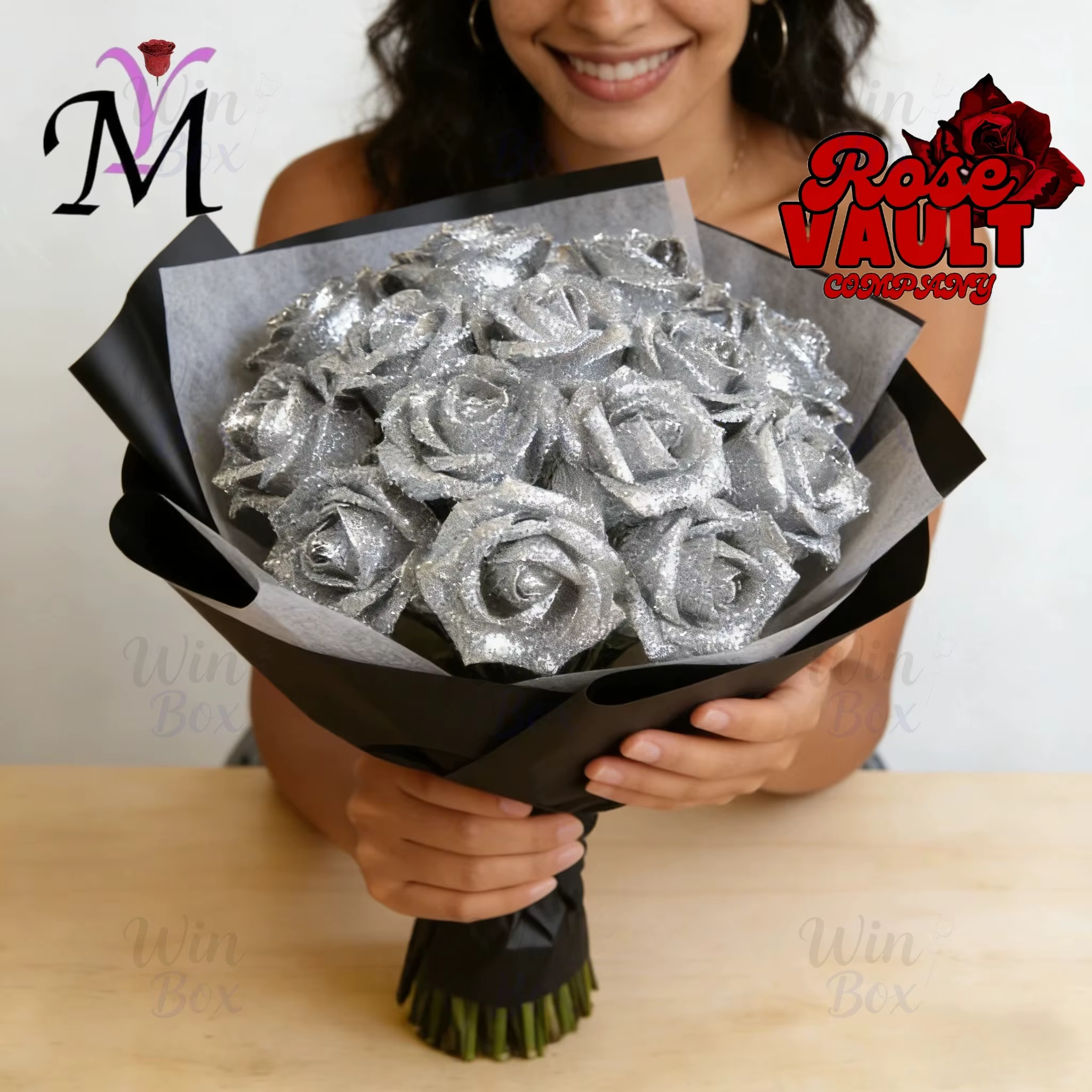 Bouquet artificiel scintillant 2026, fausses roses, bouquet de fleurs DIY, cadeau pour la fête des m