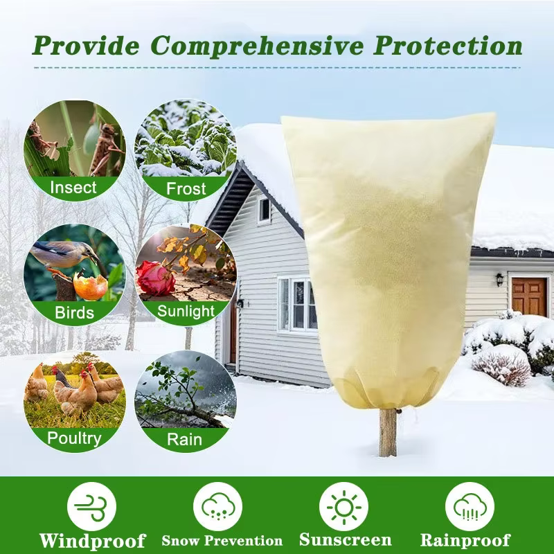 Housse de protection hivernale pour plantes, arbres et arbustes, couverture anti-gel pour plantes d'