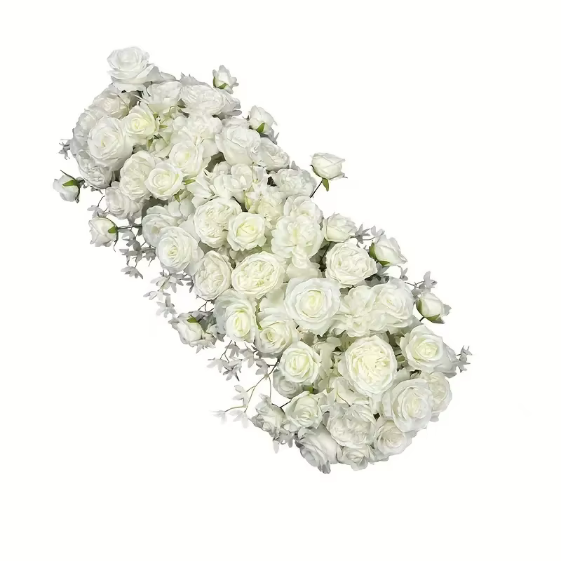 Guirlande de fleurs artificielles pivoines et roses, arrangement floral décoratif pour arche de mari