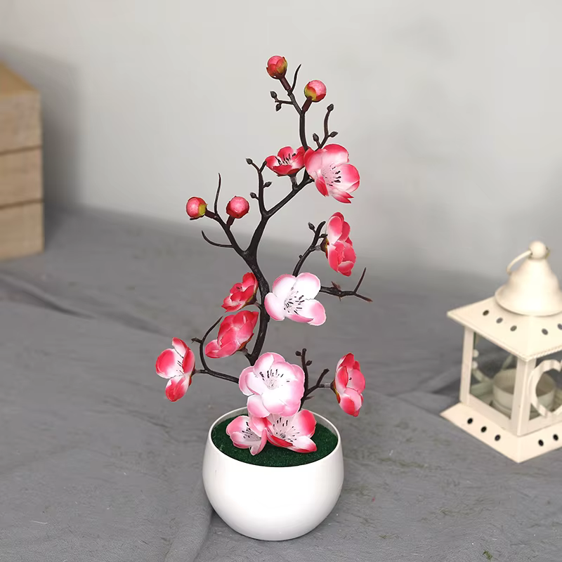 Fausses Branches de pin PE vertes de noël, plante artificielle suspendue au mur, bricolage de jardin