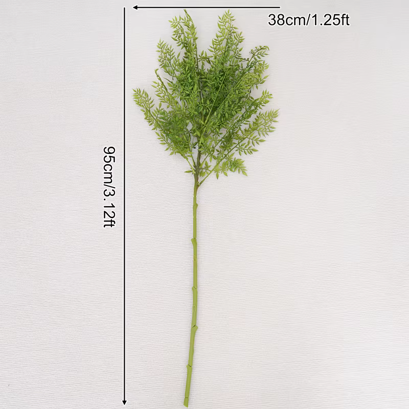 Branche de fleur artificielle en feuille de plante verte de 95 cm, matériel pour arrangement floral 