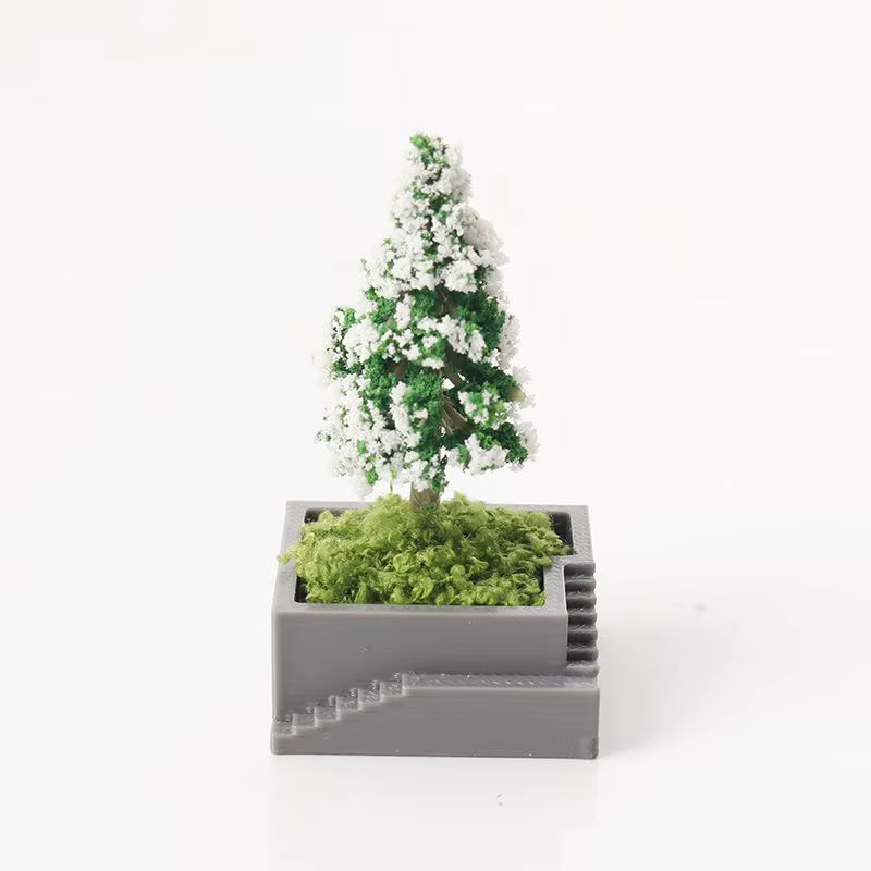 Arbre de Noël simulé, Arbre de cerisier, Arbre de pin, Plantes en pot, Modèle de décoration de scène
