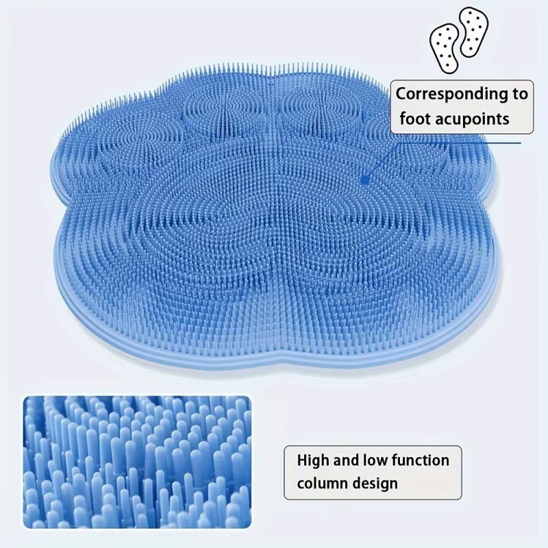 1 pièce Tapis de massage pour le bain / Nettoyeur de pieds / Éponge dorsale / Tapis de douche pour l