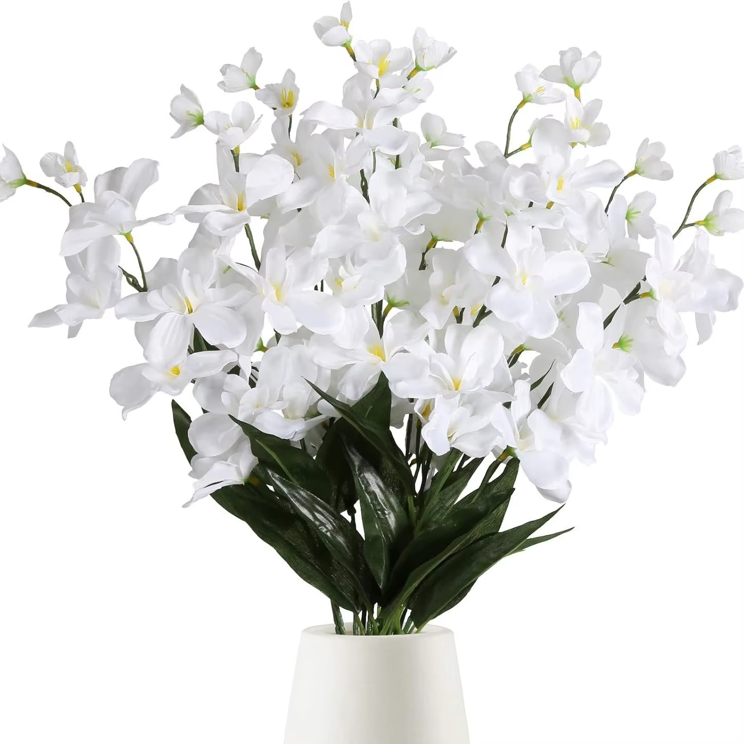 5 pièces de fleurs d'orchidées artificielles violettes et bleues de 27 pouces pour bouquet de mariag