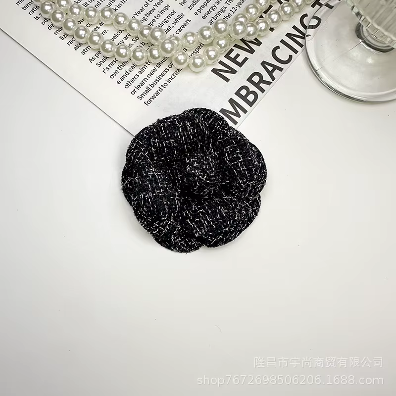 Broche Fleur de Camélia 6,5 cm pour Femme, Bijou de Boutique, Accessoire de Mode, Épingle, Cadeau po