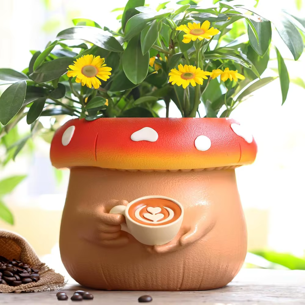 Petit pot de plante décoratif en céramique pour plantes d'intérieur et d'extérieur, jardinière de fl