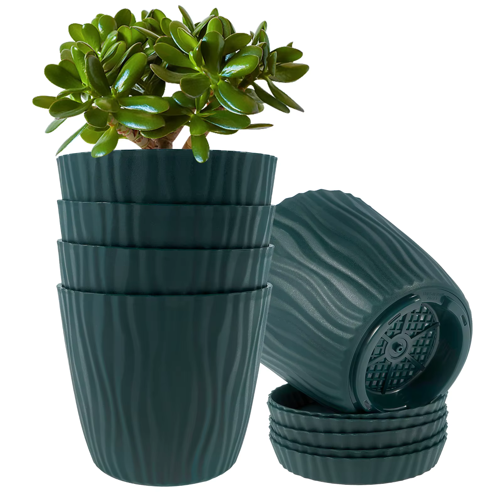 Ensemble de pots de fleurs polyvalents épais, pots de végétation en PP, trous de proximité, pots suc
