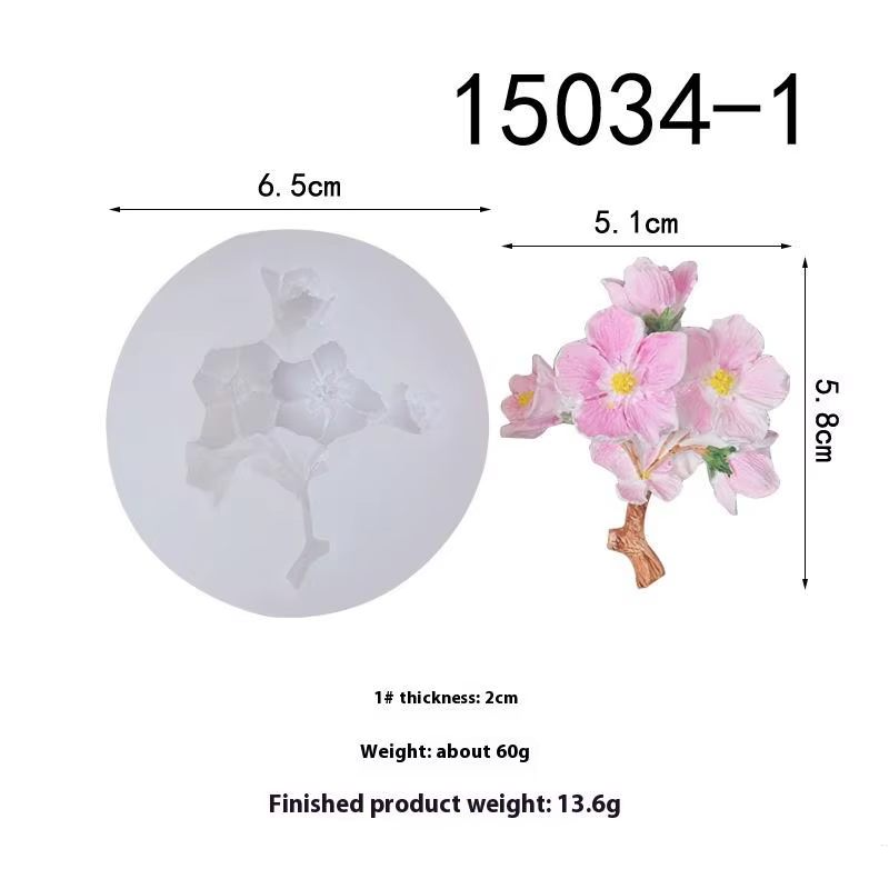 Moule en Silicone pour bougie parfumée à fleur d'osmanthus, parfait pour les désodorisants et l'arti
