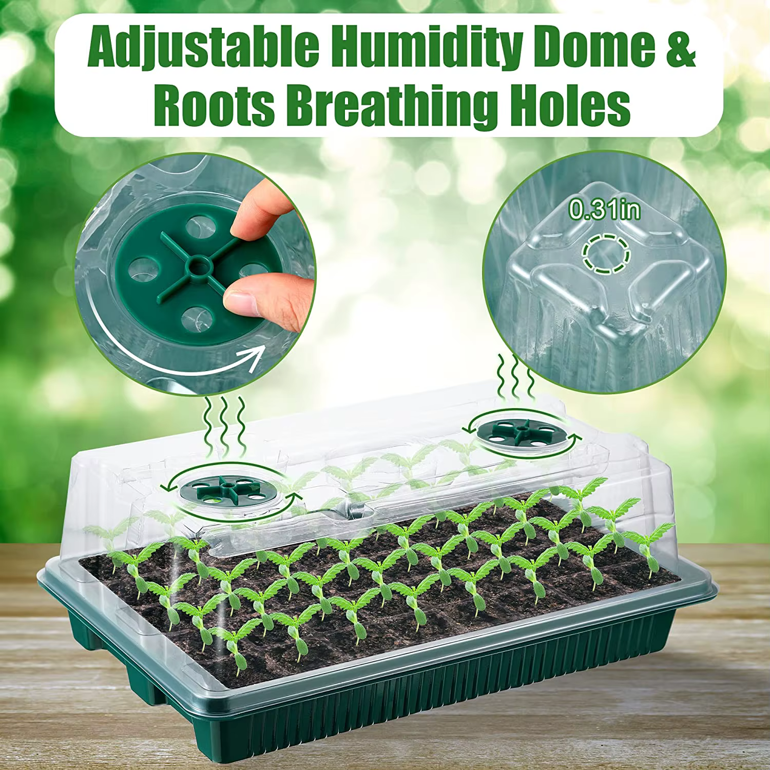 Lot De 2 Plateaux De Démarrage Pour Graines Avec Kit De Germination À Dôme Élevé – 80 Cellules, 4 La