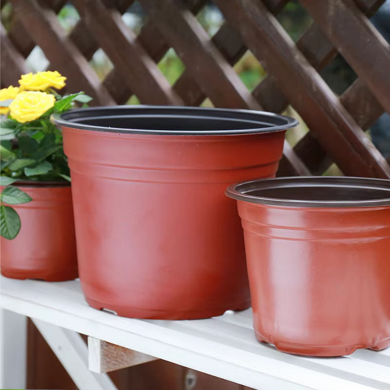 Pot de fleur en plastique, boîte de culture, plateau résistant aux chutes pour plantes de jardin de 