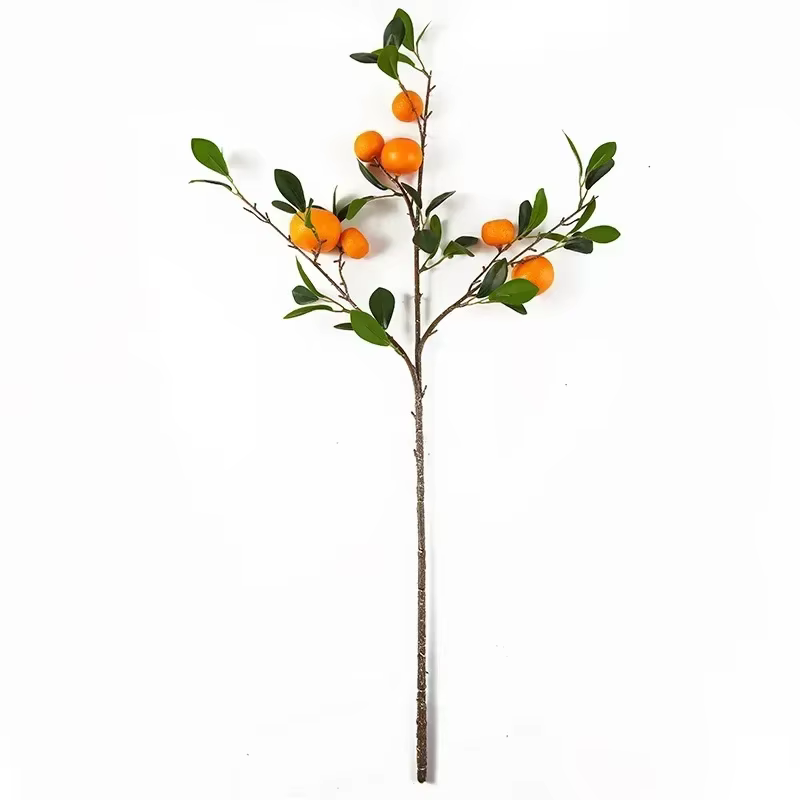Décoration de maison Orange simulée, faux fruits artificiels, Arrangement de fleurs d'oranger, acces
