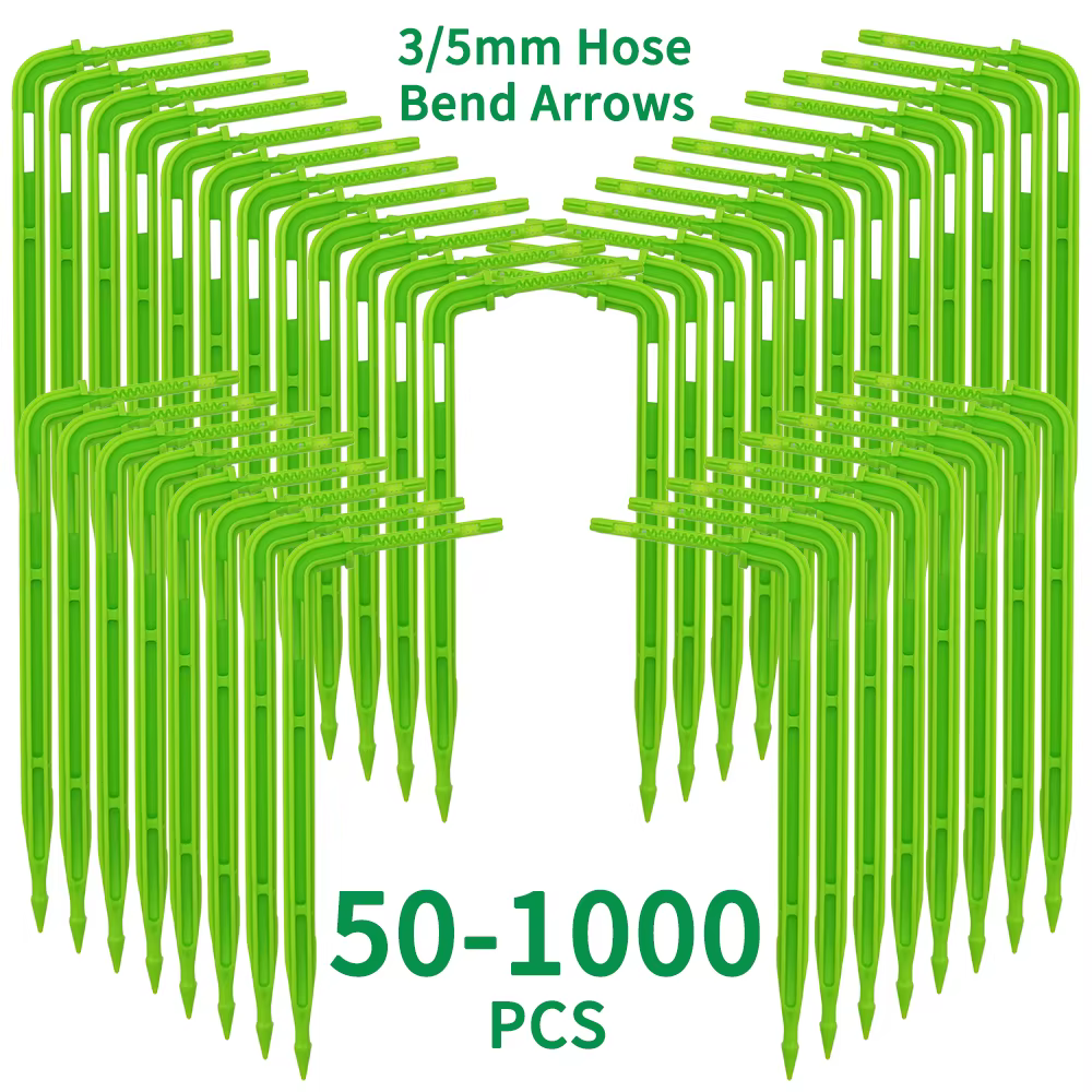WUJIE 50-1000 pièces 1/8 ''gouteurs verts 3/5mm émetteurs de flèche pliante jardin en pot Irrigation