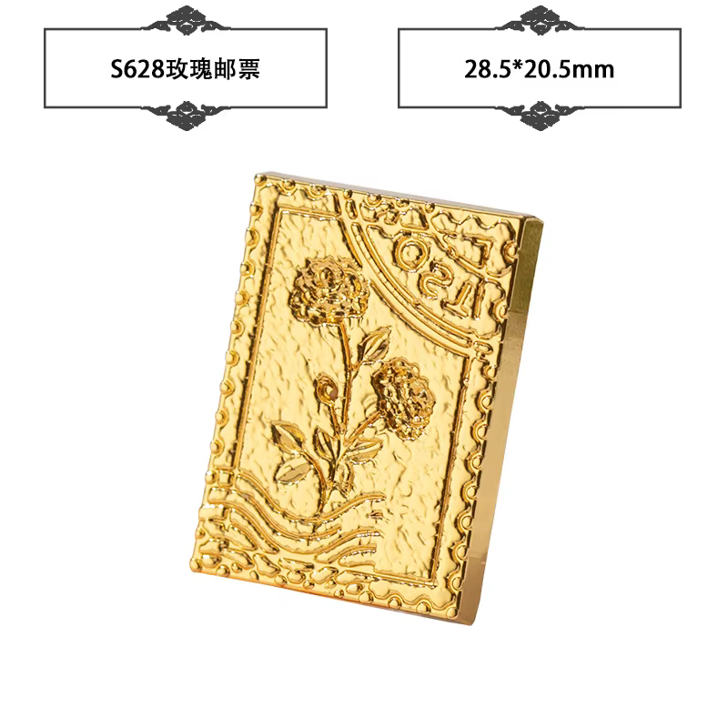 Sceau de timbre d'avertissement de plante, impression optique, tête de cuivre, banc sculpté, outil d