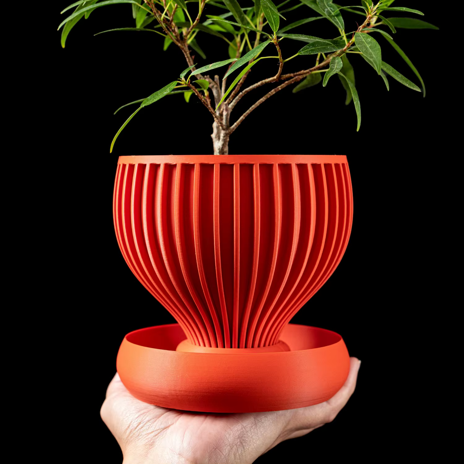 Pot à plantes moderne et minimaliste imprimé en 3D - Pot à fleurs biodégradable pour la décoration d