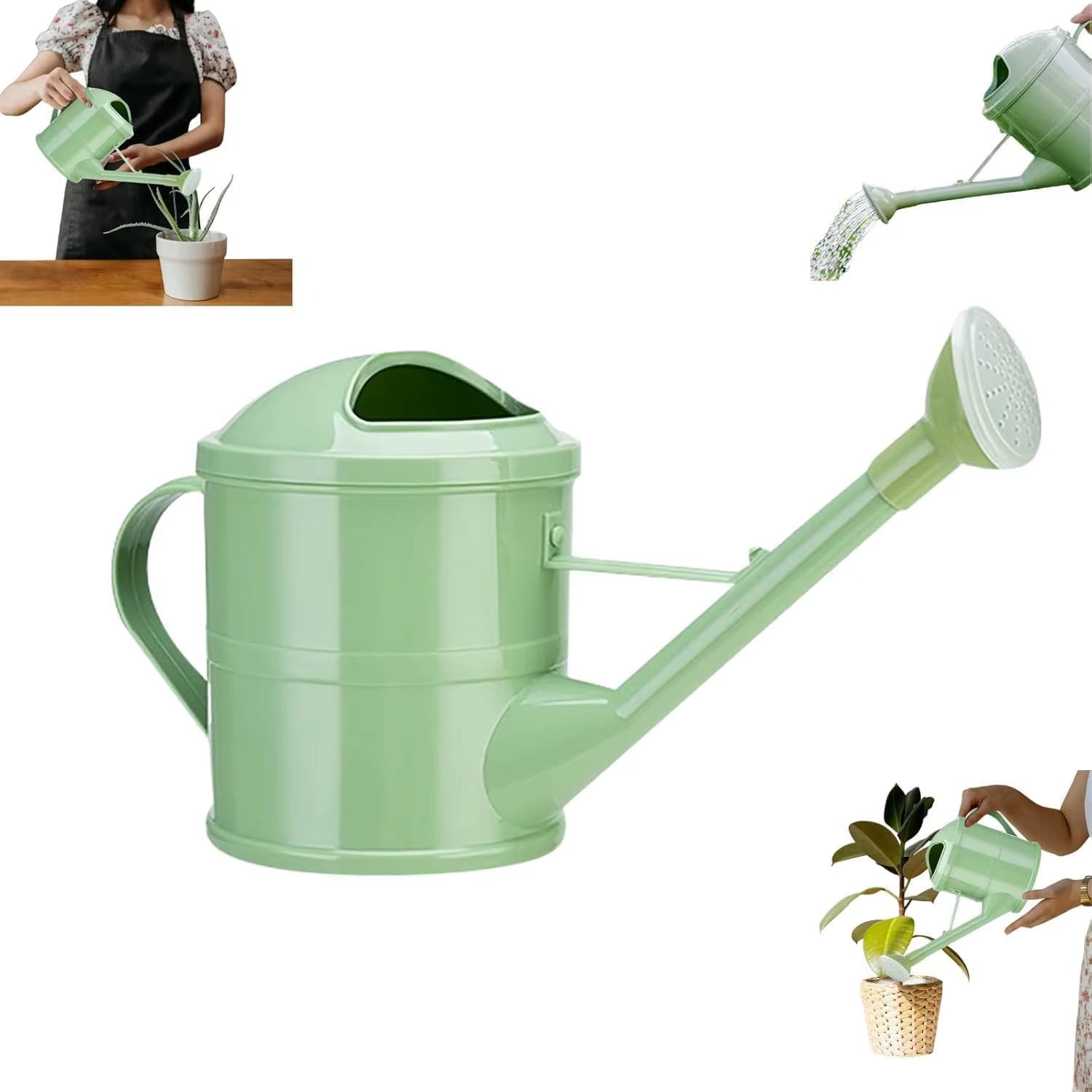 Arrosoir pour plantes de 1,5 L, pot à eau léger à long bec pour plantes, pour jardin, extérieur, int