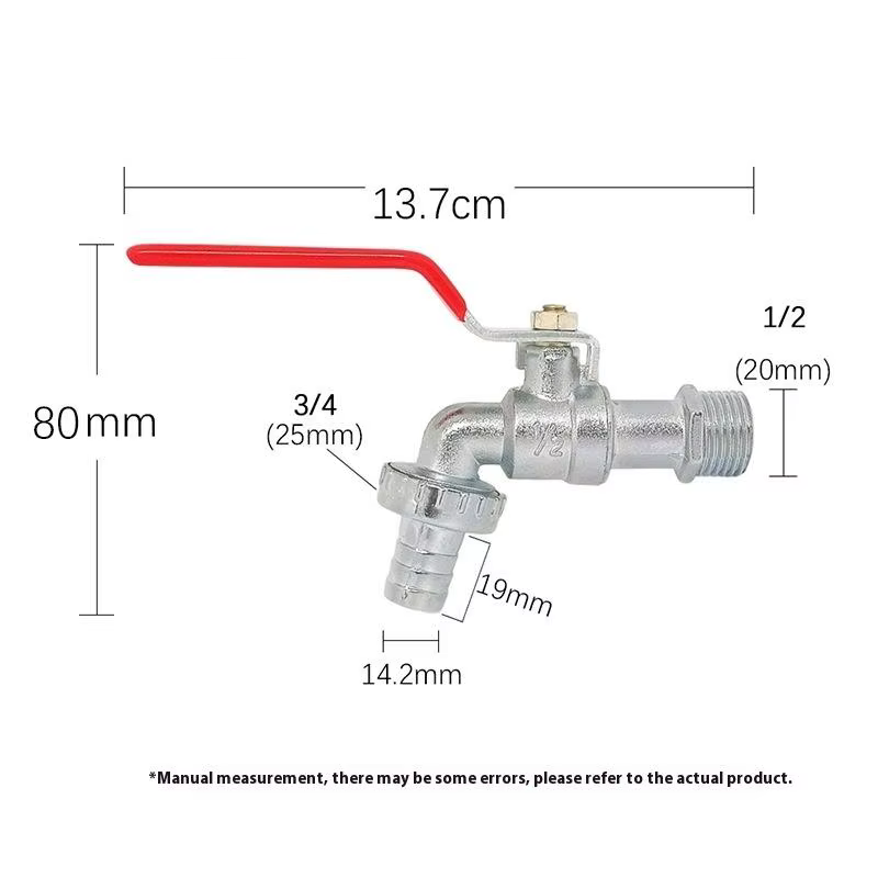 Robinet de jardin en laiton de 1/2 pouces pour réservoirs IBC – Valve de robinet d'eau à sortie uniq