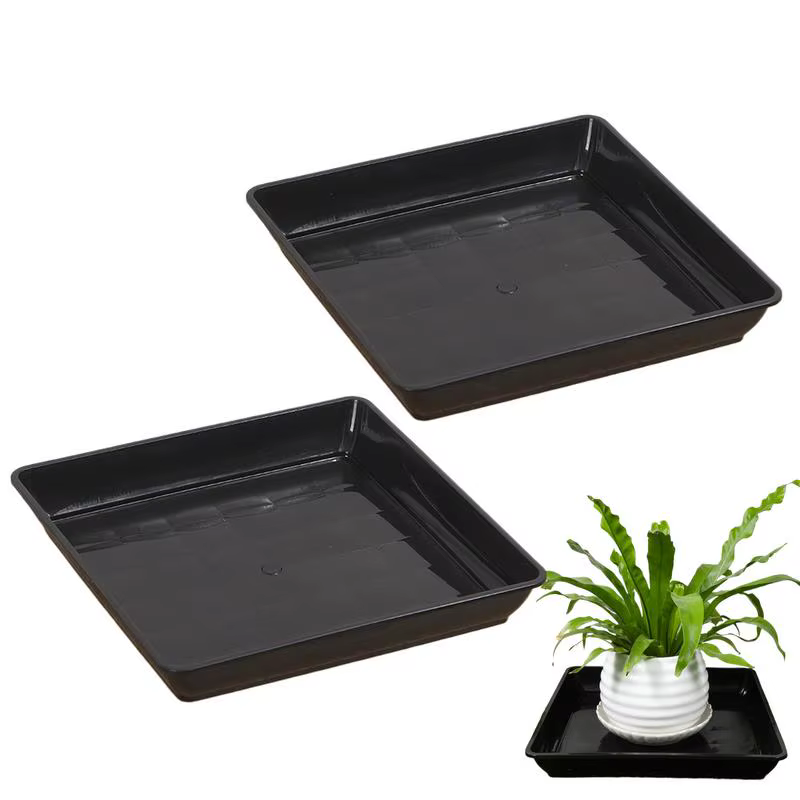 Soucoupe à plantes carrée, Pot de fleur Durable, plateau robuste pour intérieur et extérieur, Pot de