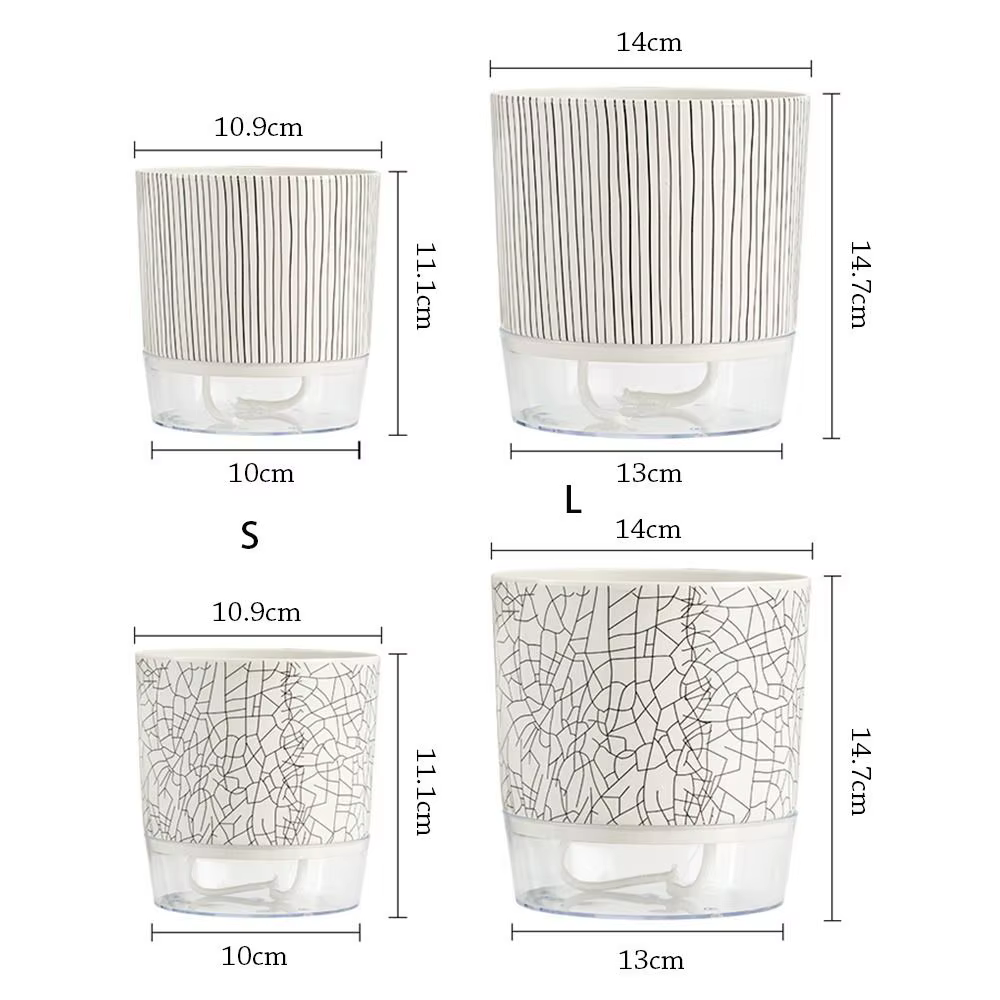 Pot de plantes transparent auto-arrosant, plantes vertes, décoration de bonsaï pour la maison, pot à