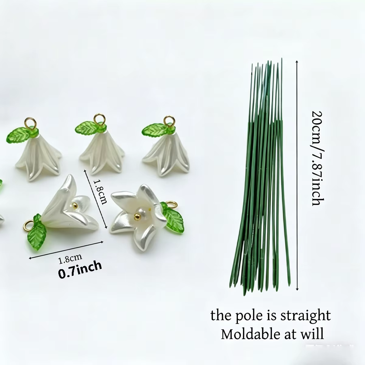 Ensemble de 10 pièces de décoration de jardin et kit de plantation imitation lys de la vallée, ensem