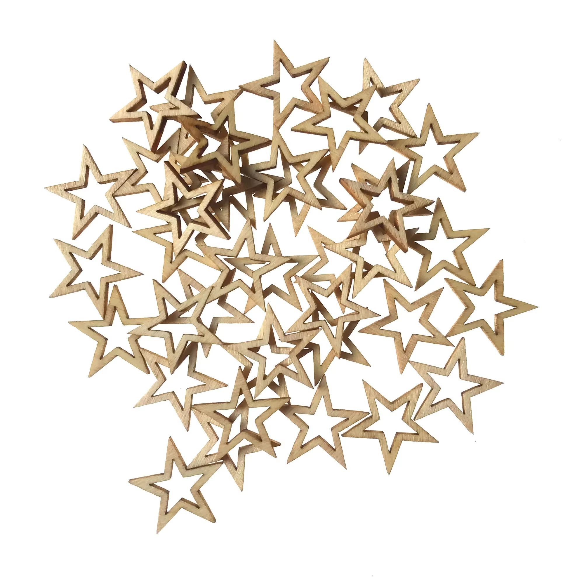 100 pièces artisanat en bois fleur feuille coeur forme suspendus ornements pour la maison fête Table