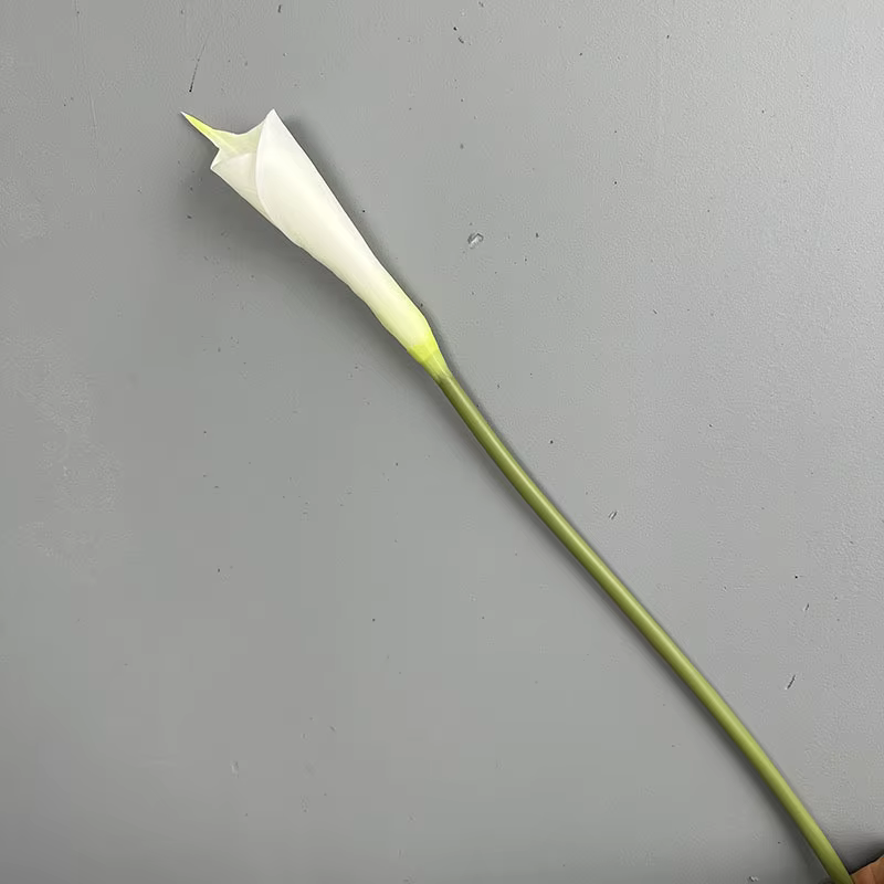 Lot de 5 fleurs artificielles en PU, lys Calla, décoration de mariage, bouquet de mariée, fleurs d'a