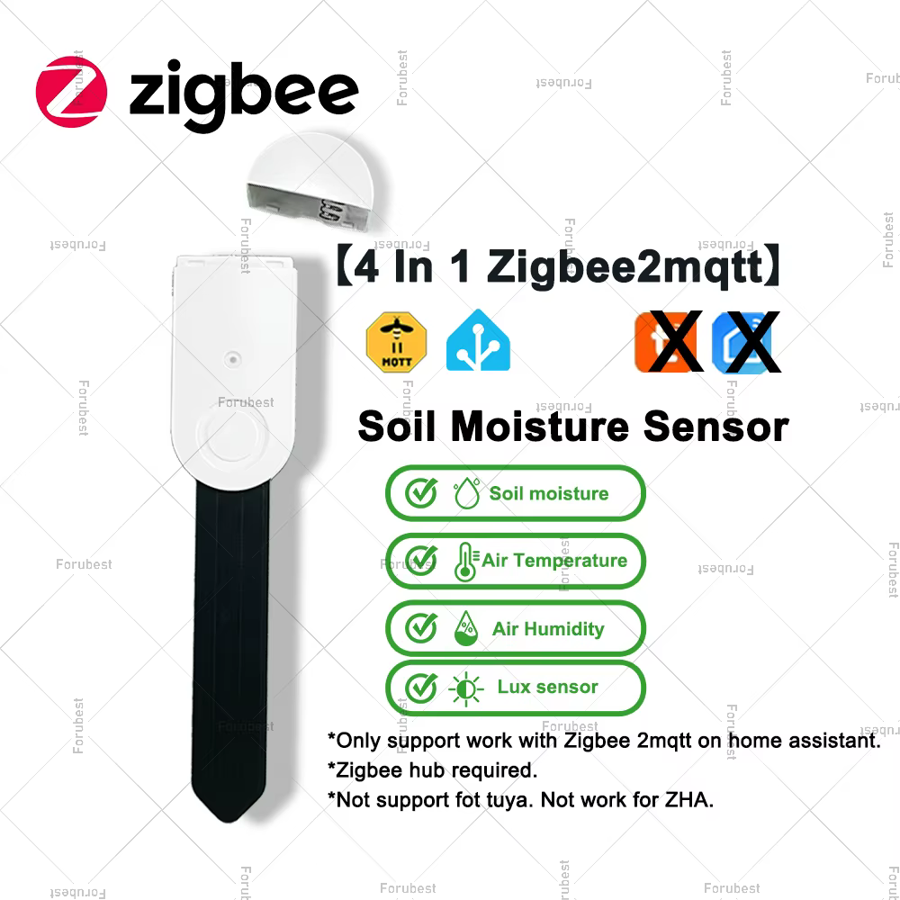 Zigbee – testeur de sol 4 en 1, capteur d'humidité et de température et d'humidité, hygromètre RemoT