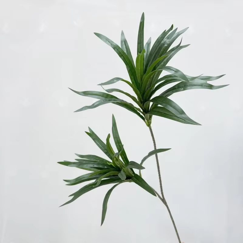 Branche de sang de Dragon artificielle à 2 fourchues, plante florale en plastique, décoration de Res