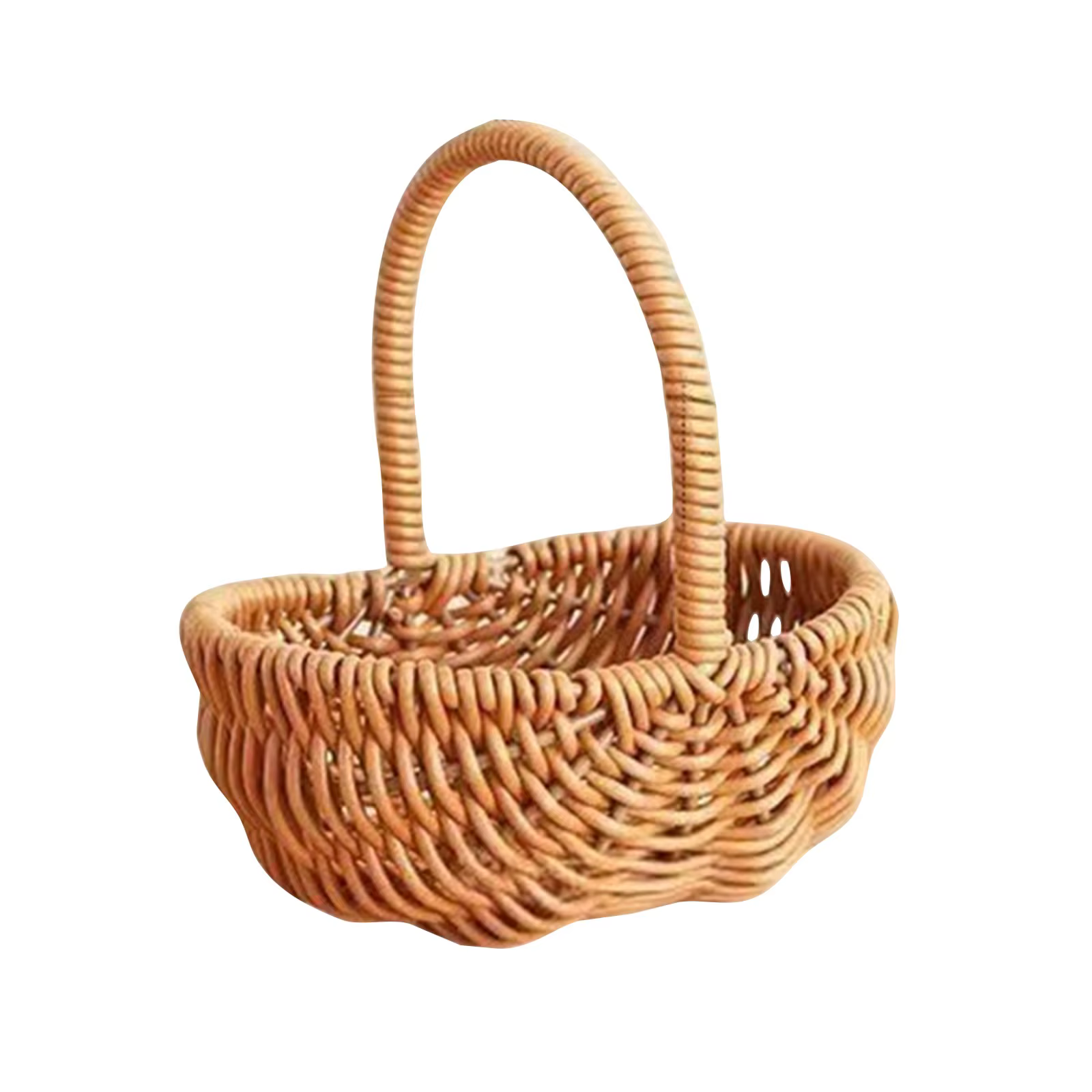 Panier de tissage à main en Imitation rotin avec poignée, paniers de rangement tressés pour décorati