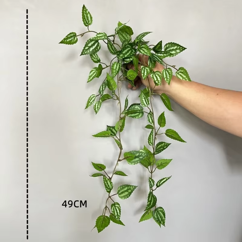 Mini feuilles de melon artificielles, plantes vertes, simulation de cuir chevelu, décoration florale
