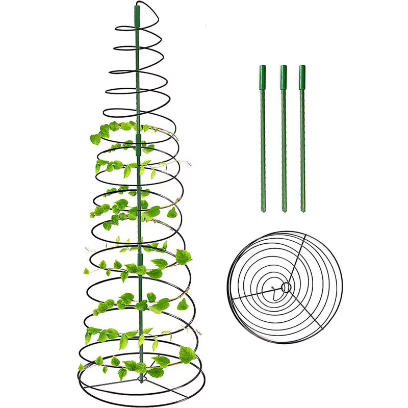 Support de plante en spirale réglable, treillis en métal antirouille pour plantes grimpantes, pour j
