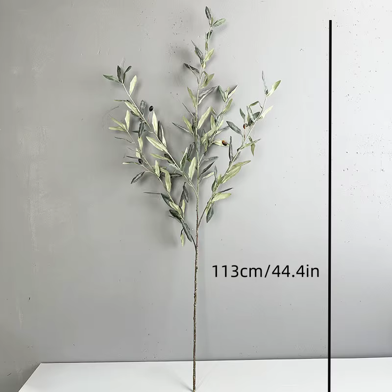 Plantes artificielles de branche d'olivier réalistes, pour la maison, décoration de fête de mariage,