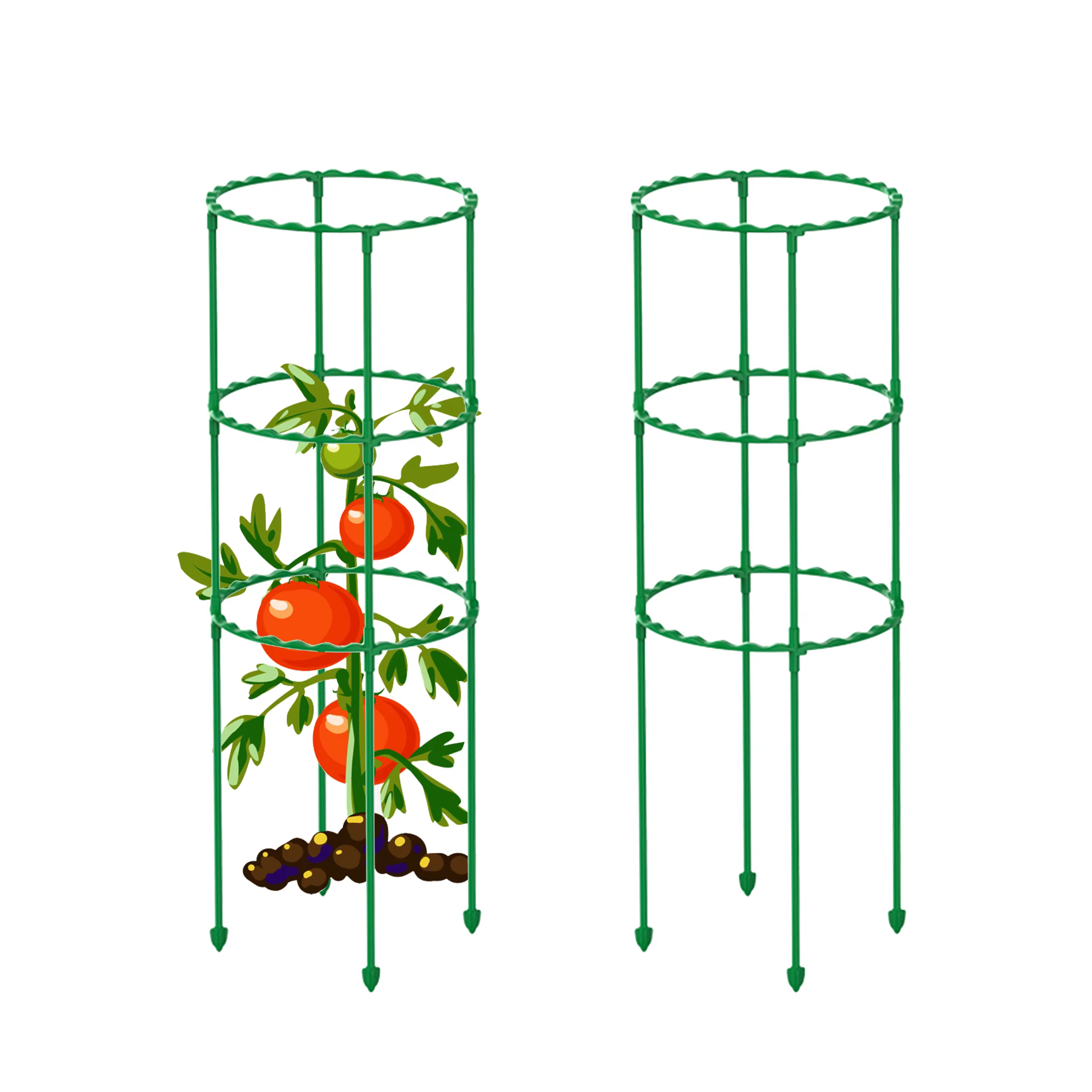 Support de vigne grimpante pour plantes en pot, cadre de Support en acier revêtu de plastique pour f