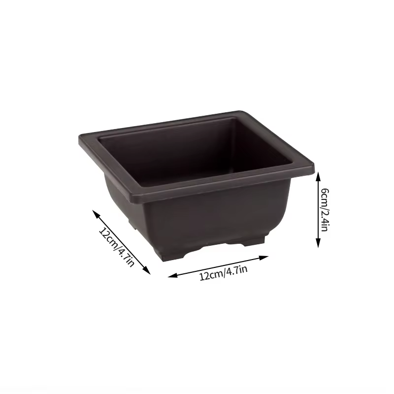 Pot de fleurs de bonsaï en plastique, Vase carré rectangulaire pour plantes, plateau de Pots de bons