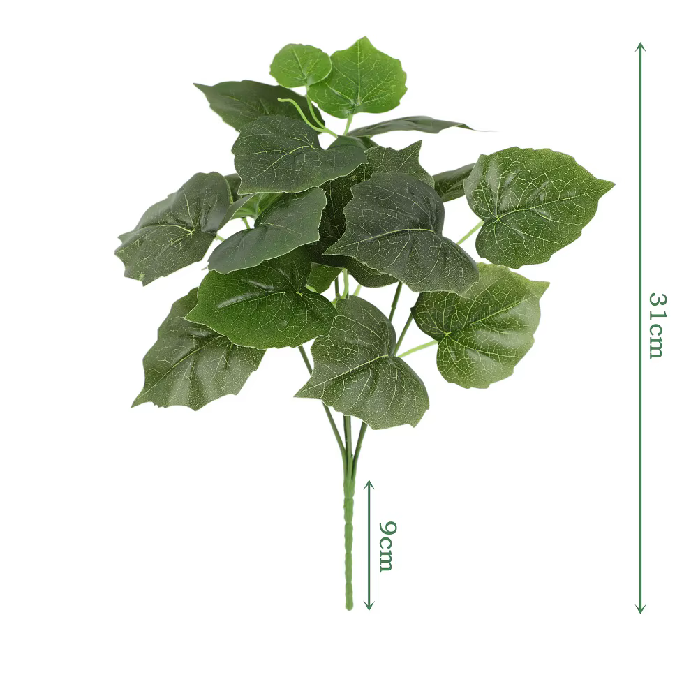 Plante artificielle en plastique, fausse fleur, feuilles neutres d'eau, faisceaux d'ananas vert, pla