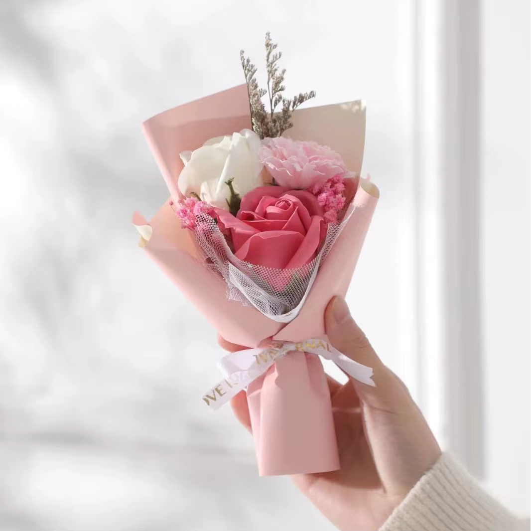 Mini Roses séchées décoratives pour la fête des mères, petit Bouquet d'œillets, fleurs éternelles, c
