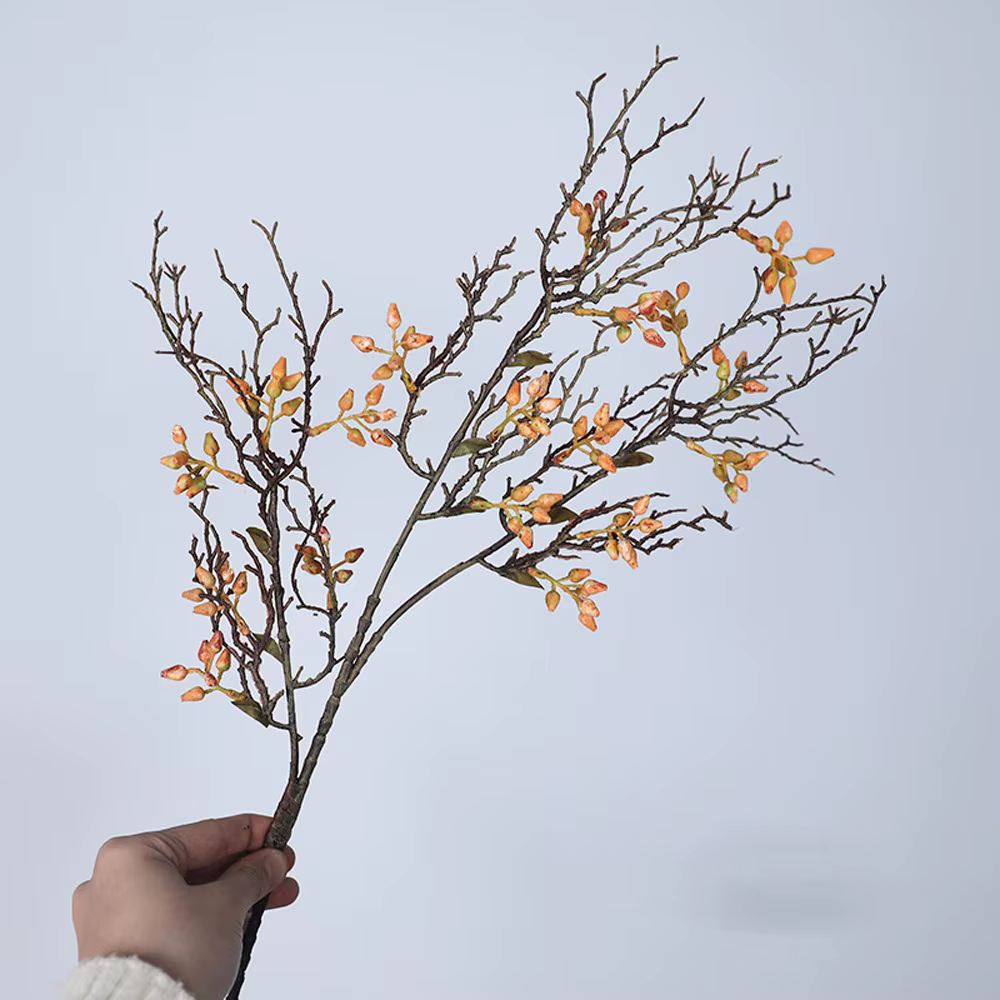 Plante artificielle en plastique, branche d'eucalyptus réaliste faite à la main, branche de fruit, v