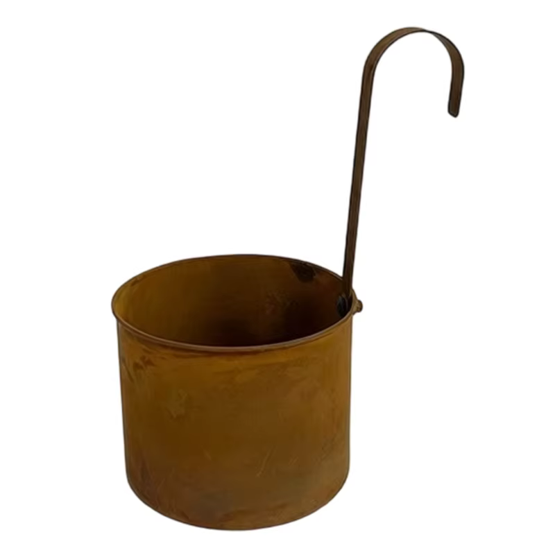 Pot fleurs suspendu Antique, artisanal, jardinière en fer rétro pour patio, balcon, décoration jardi