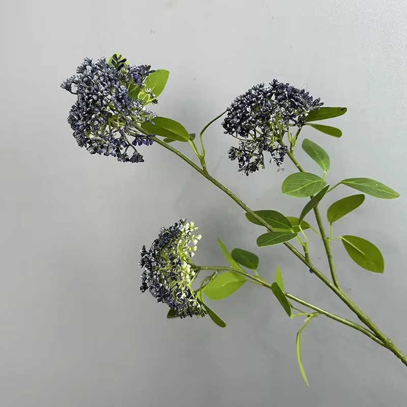 Simulation de plantes de Fruits à huit trésors, 3 pièces, fleur de Milan en plastique, décoration de