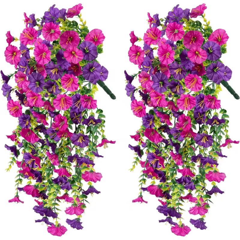 Fleurs artificielles, plante grimpante de type volubilis, décoration pour la maison et les fêtes, co