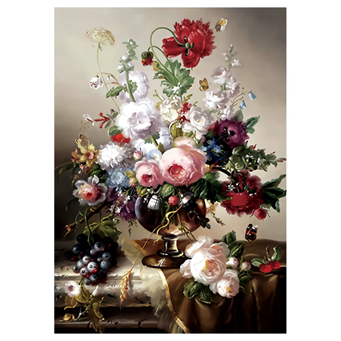 Fleurs en fleurs point de croix nouveau bricolage 11CT 9CT fil de coton imprimé Kits de broderie déc
