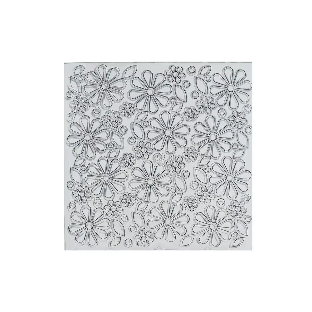Feuille de tampon en argile polymère fleur, Texture, motif d'été, tapis de gaufrage pour boucles d'o