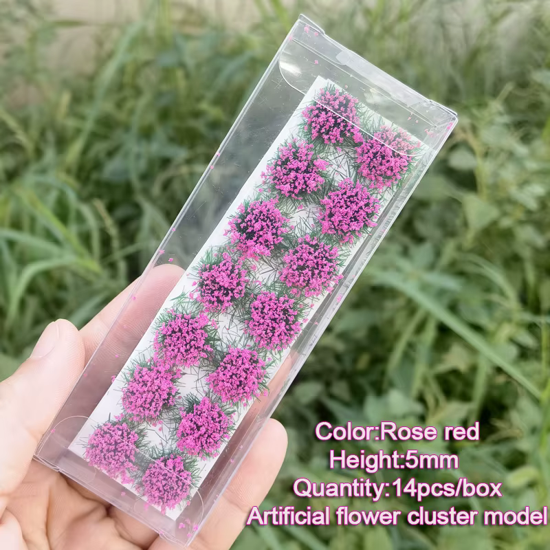 Modèle de grappe de fleurs artificielles, décoration de jardin paysager, calege avec adhésif, paysag