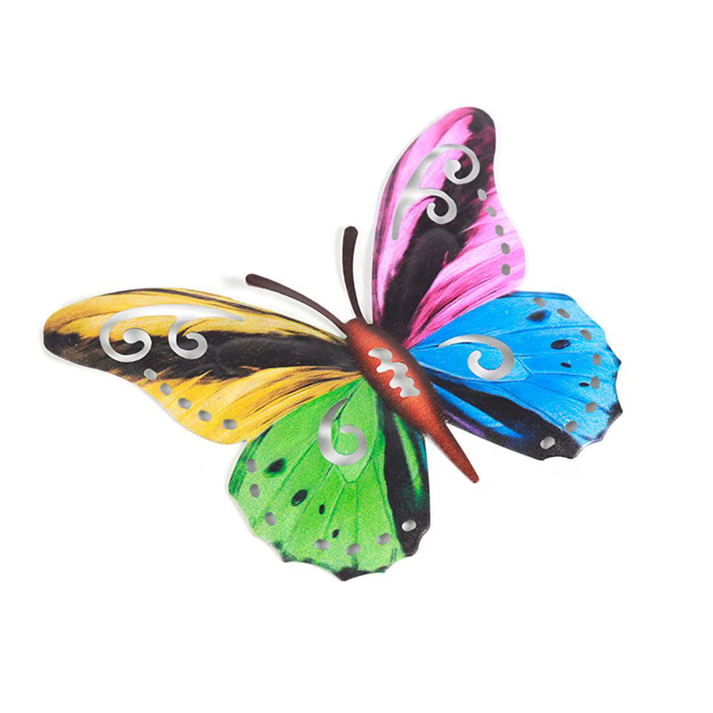 Oeuvre murale d'oiseau de colibri en métal, décoration extérieure de jardin, artisanat d'art de salo