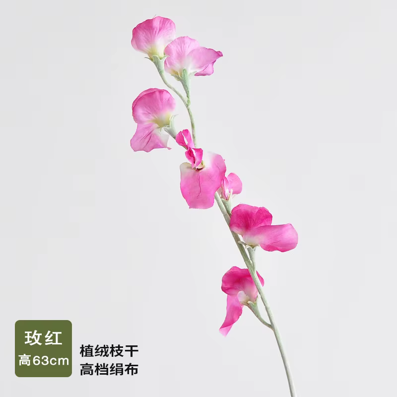 Bouquet de fleurs artificielles de pois, 6 pièces, décoration nordique pour la maison, mariage, salo