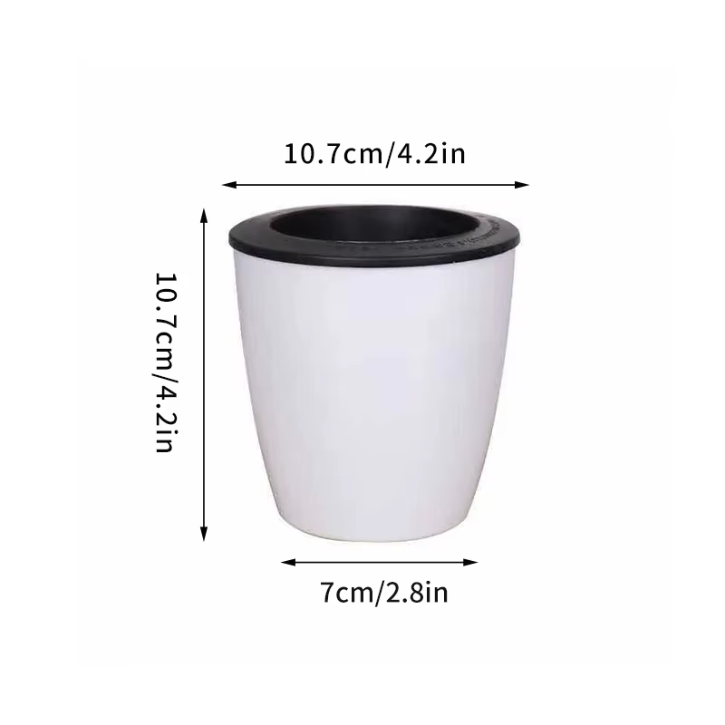 Pot de fleurs rond Double couche, stockage automatique d'absorption d'eau, Pot de jardinière hydropo