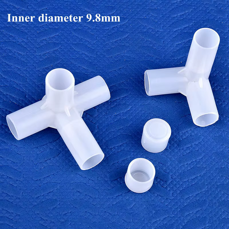 Connecteur de Support pour plantes, diamètre intérieur 9.8mm, adaptateur de tuyau à quatre voies, ra